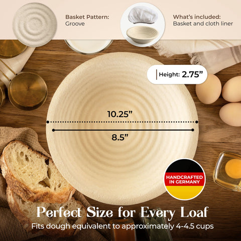 Wood Pulp Bread Proofing Basket - Perfect for Sourdough with No-Stick Design