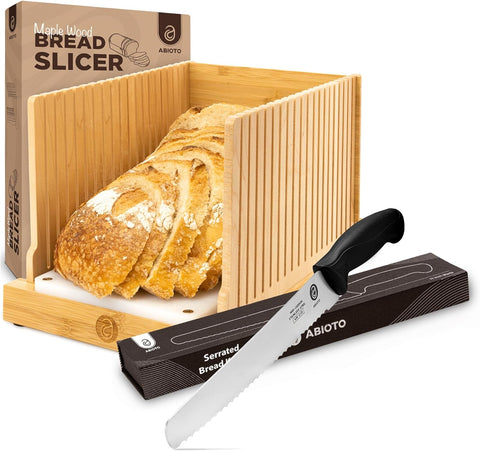 Premium Bread Slicing Set: Knife & Slicer Duo