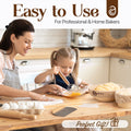 A mother and daughter baking together using the Complete Sourdough Bread Making Kit from ABIOTO, perfect for both professional and home bakers.