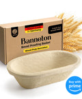 Oval Wood Pulp Banneton Bread Proofing Basket with eco-friendly packaging, perfect for creating artisanal bread at home.