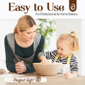 Complete Bread Making Kit with 9" Proofing Basket, Dough Scrapers & Tools for Artisan Baking - Abioto Baking