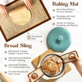 Enhanced Sourdough Bread Making Kit with 10” Round & 11” Oval Bannetons and 40 oz Starter Jar – Complete Premium Starter & Proofing Set - Abioto Baking