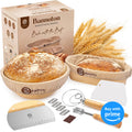 Homemade Bread Making Kit - Complete 10" Round & 11" Oval Sourdough Essentials - Abioto Baking