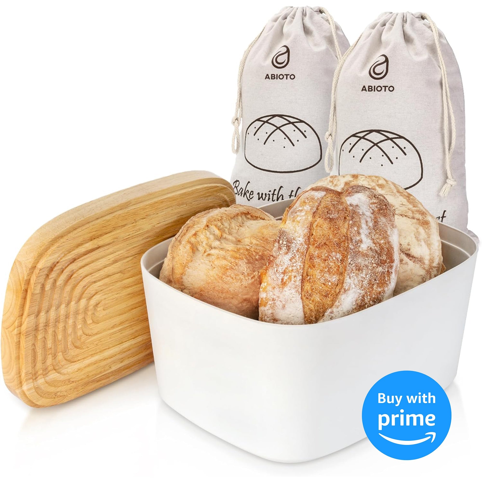 Bread Box with Cutting Board for Kitchens – Abioto Baking