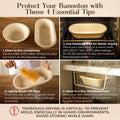 Oval Bread Proofing Basket for Sourdough - Non - Stick Wood Pulp Design - Abioto Baking