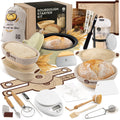 Sourdough Starter Kit with Dutch Oven and Scale - Complete Sourdough Kit with Proofing Baskets, 34oz Jar, Slings, and Other Premium Bread Making Tools - Abioto Baking