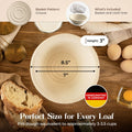 Wood Pulp Bread Proofing Basket - Perfect for Sourdough with No - Stick Design - Abioto Baking